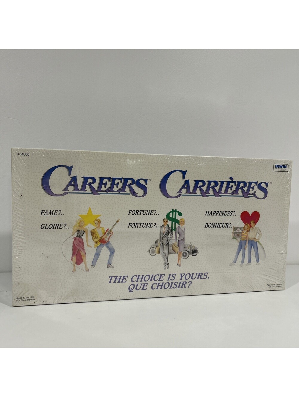 Vintage Sealed Rare Careers Carrieres Board Game Irwin 34000 Tiger Electronics
